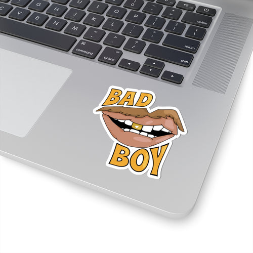 Bad Boy Lip Sticker — Kiss‑Cut Decorative Decal for Laptops, Water Bottles & Skateboards