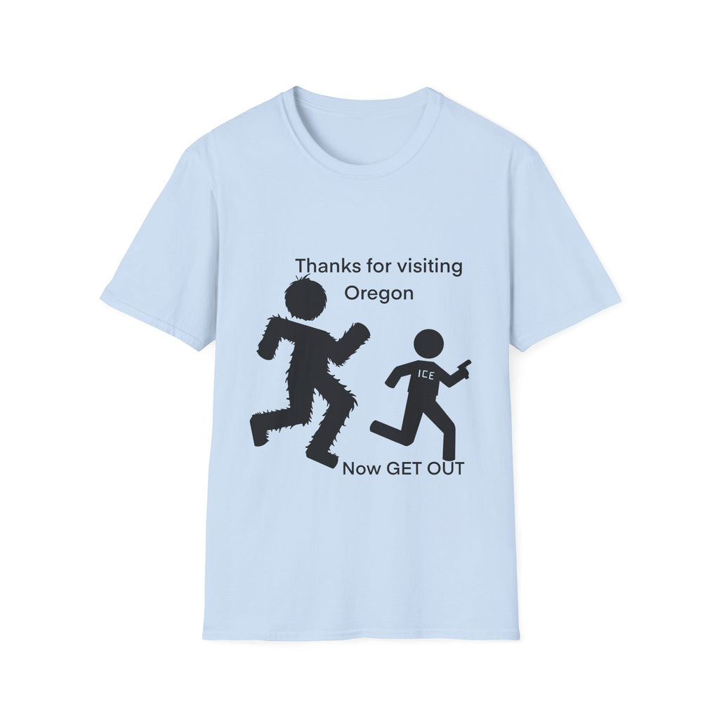Bigfoot Chasing ICE Oregon Tshirt