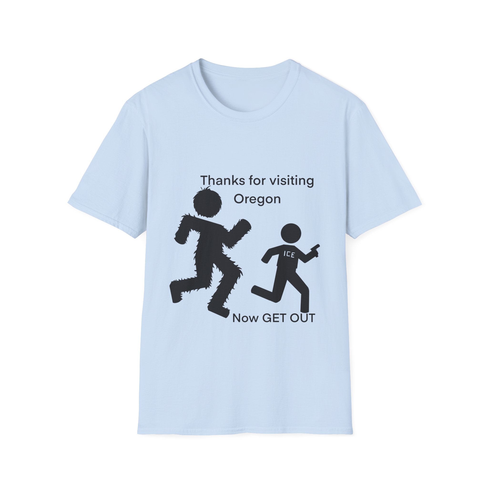 Bigfoot Chasing ICE Oregon Tshirt