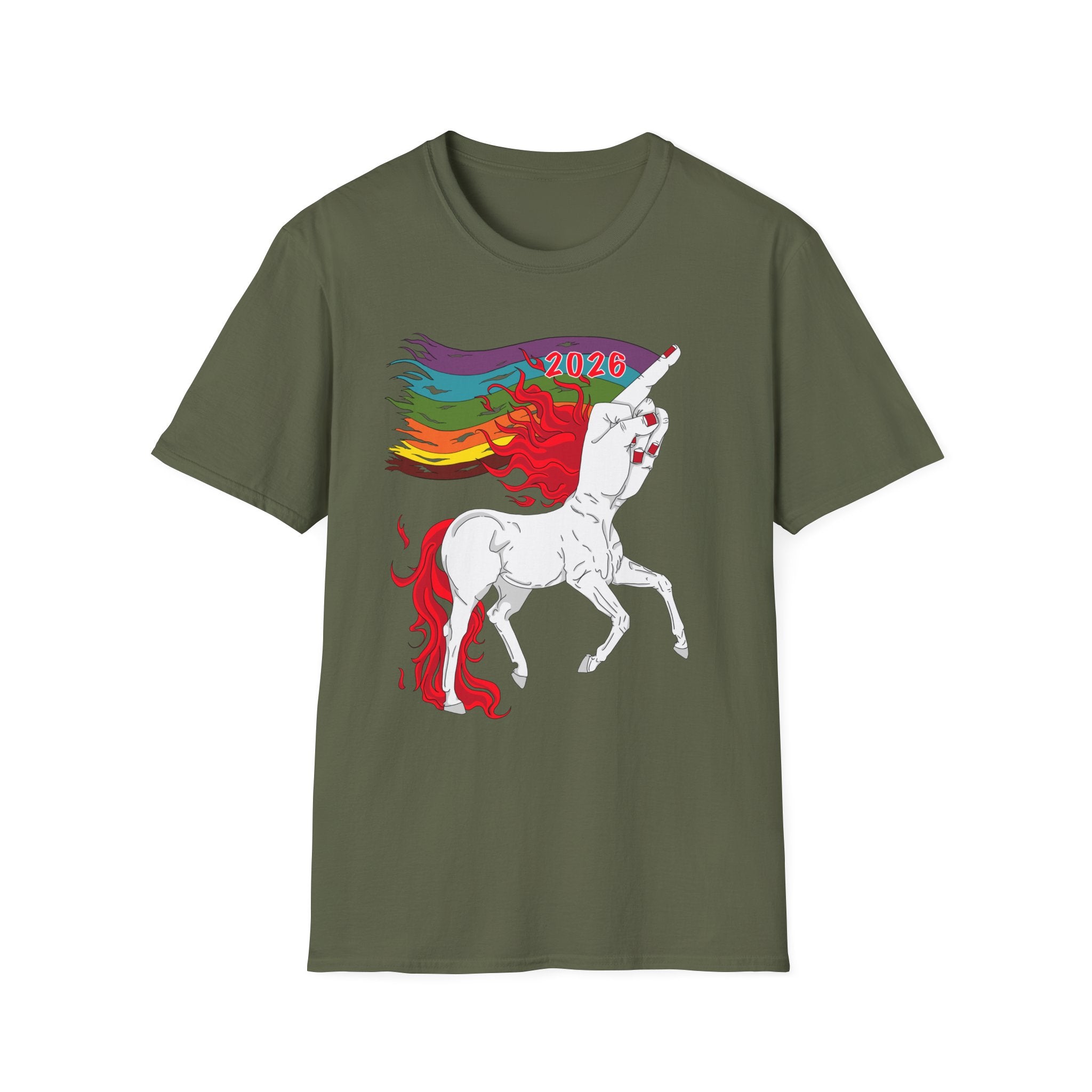 2026 Fire Horse Funny Pride Flag