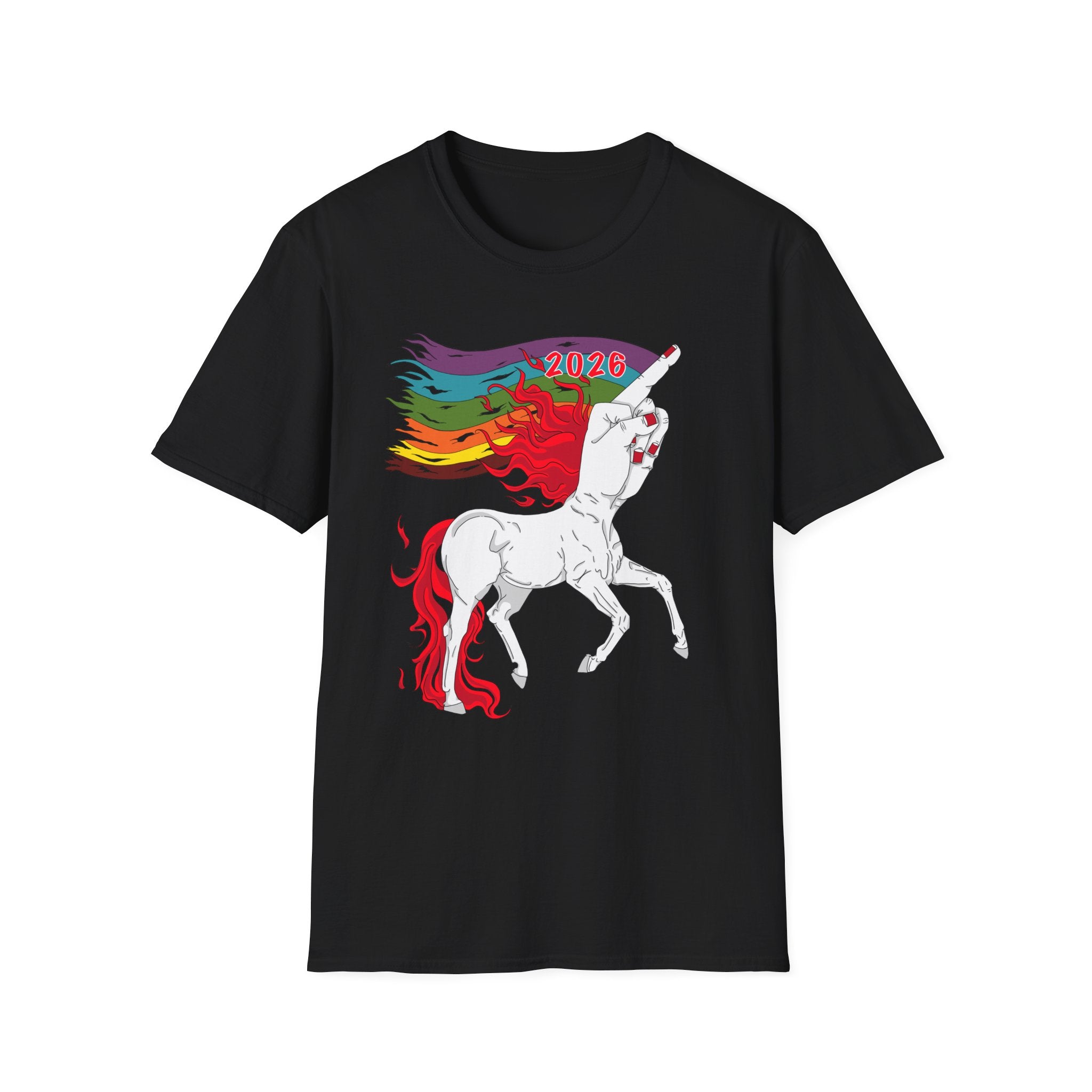 2026 Fire Horse Funny Pride Flag