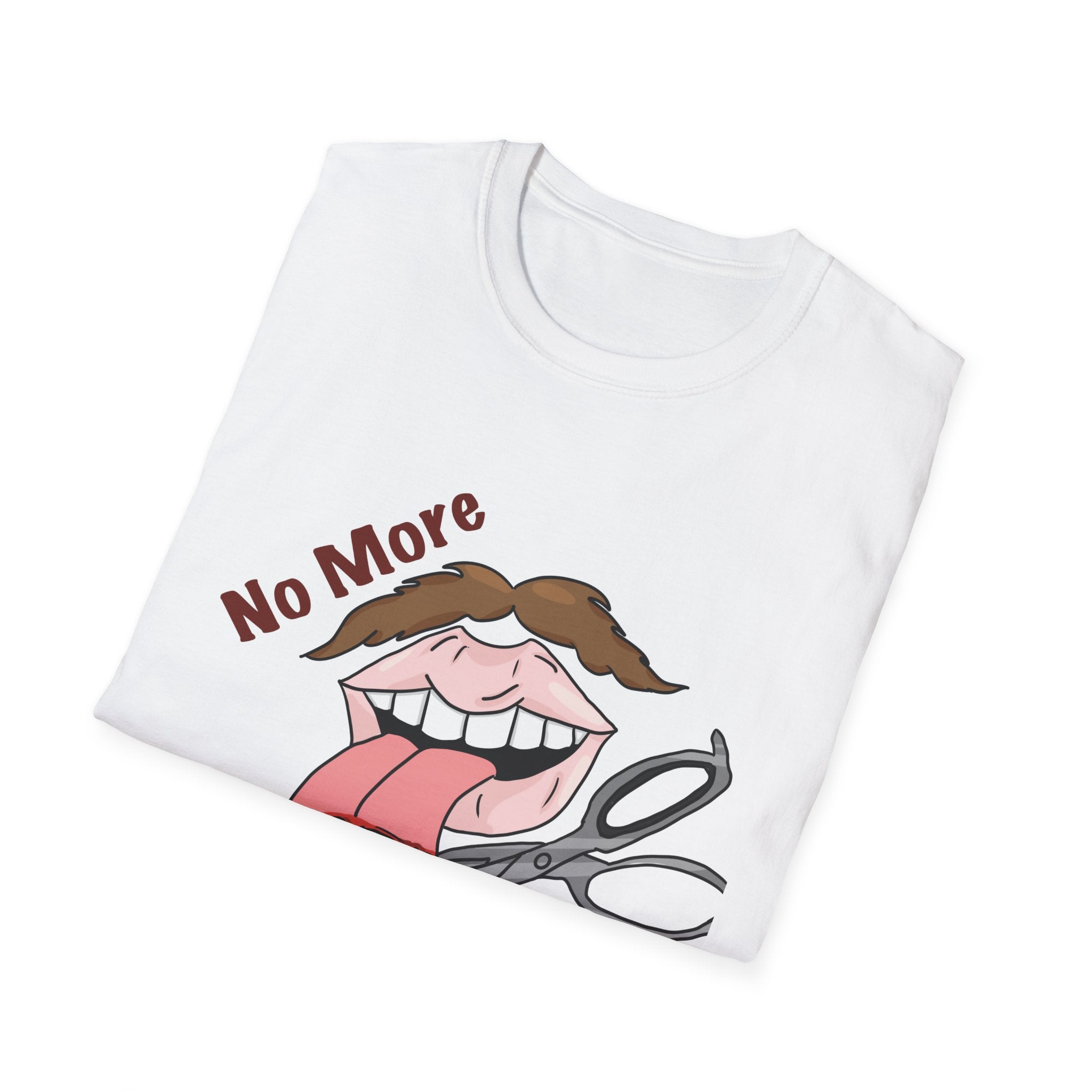 No More Lies T-Shirt — Graphic Scissors Cutting Tongue Design