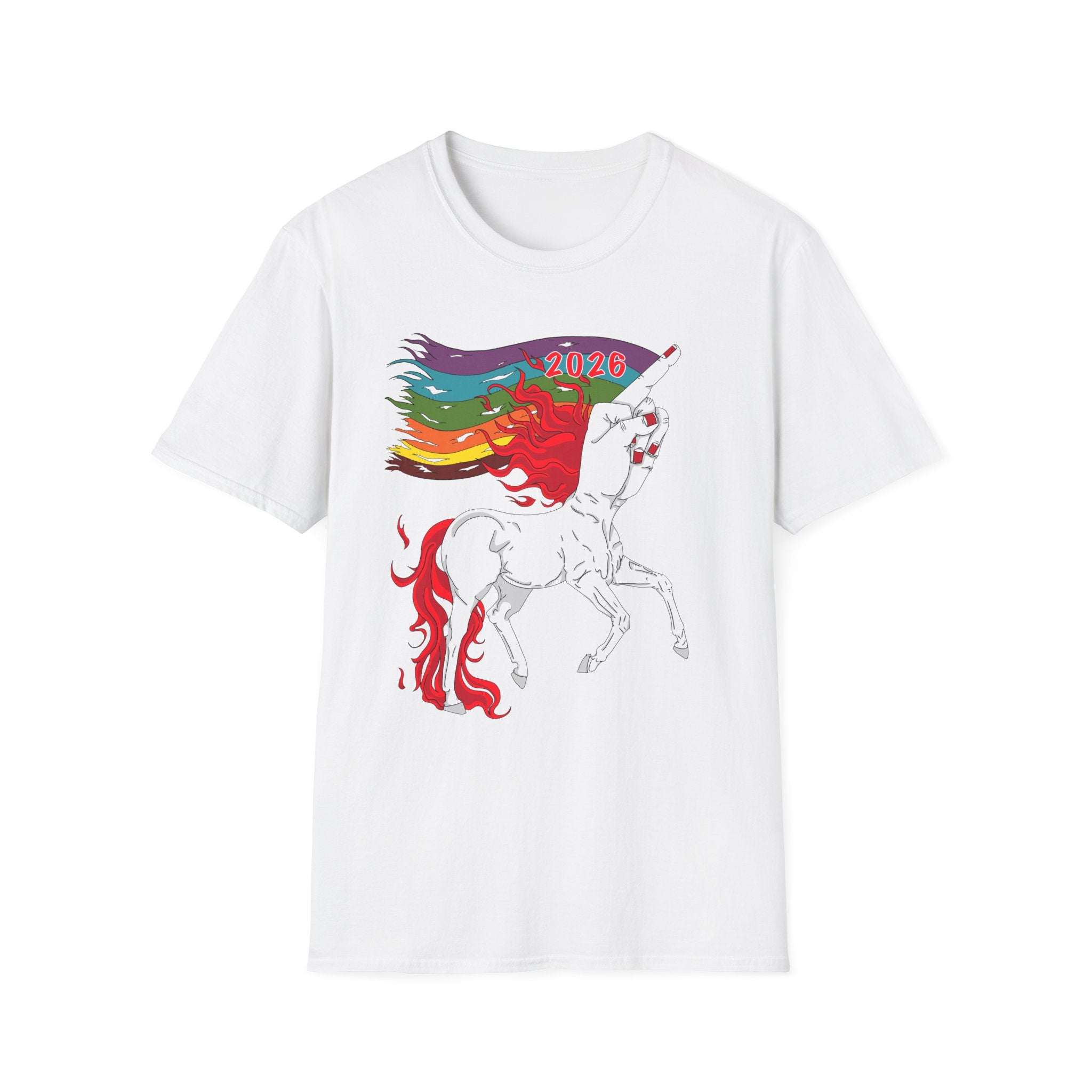 2026 Fire Horse Funny Pride Flag
