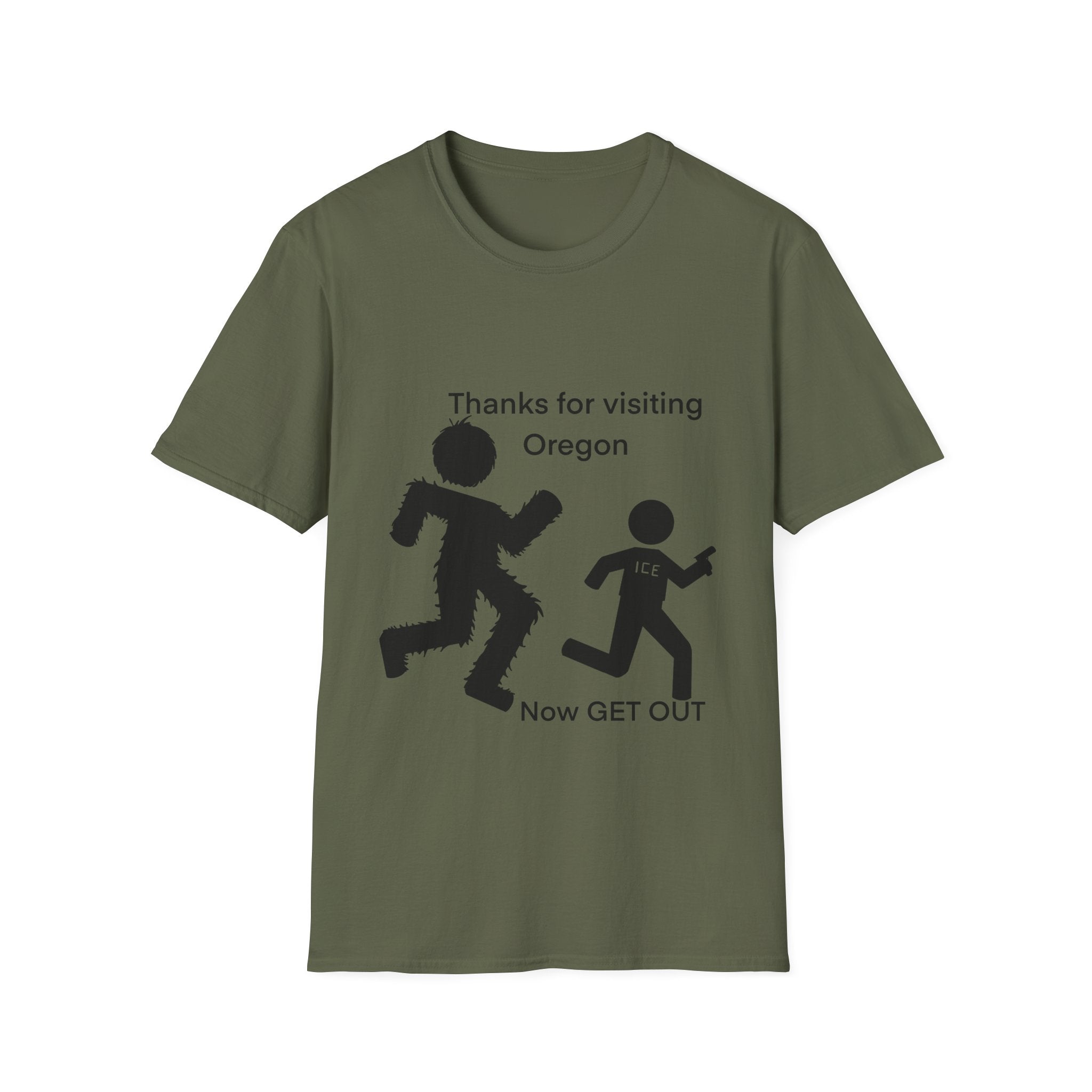 Bigfoot Chasing ICE Oregon Tshirt