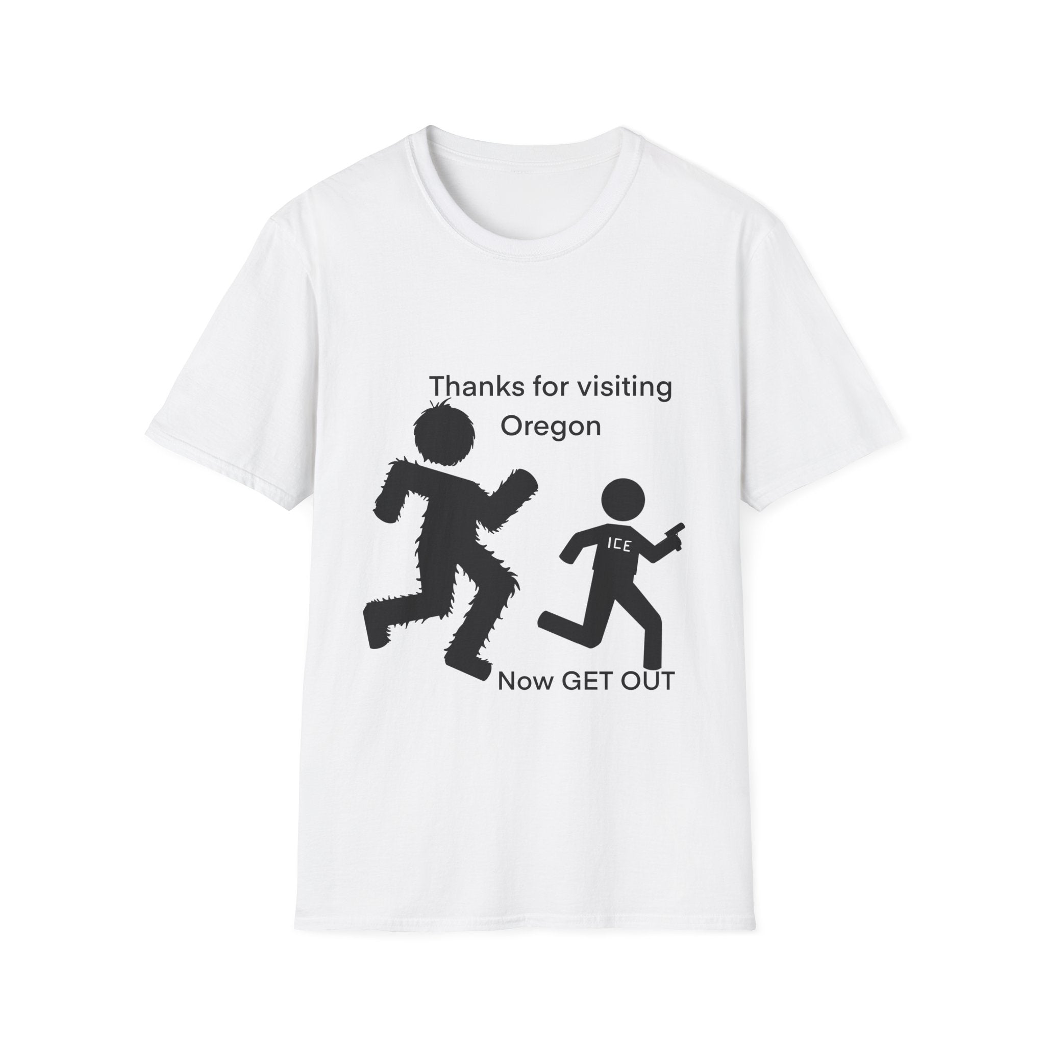 Bigfoot Chasing ICE Oregon Tshirt