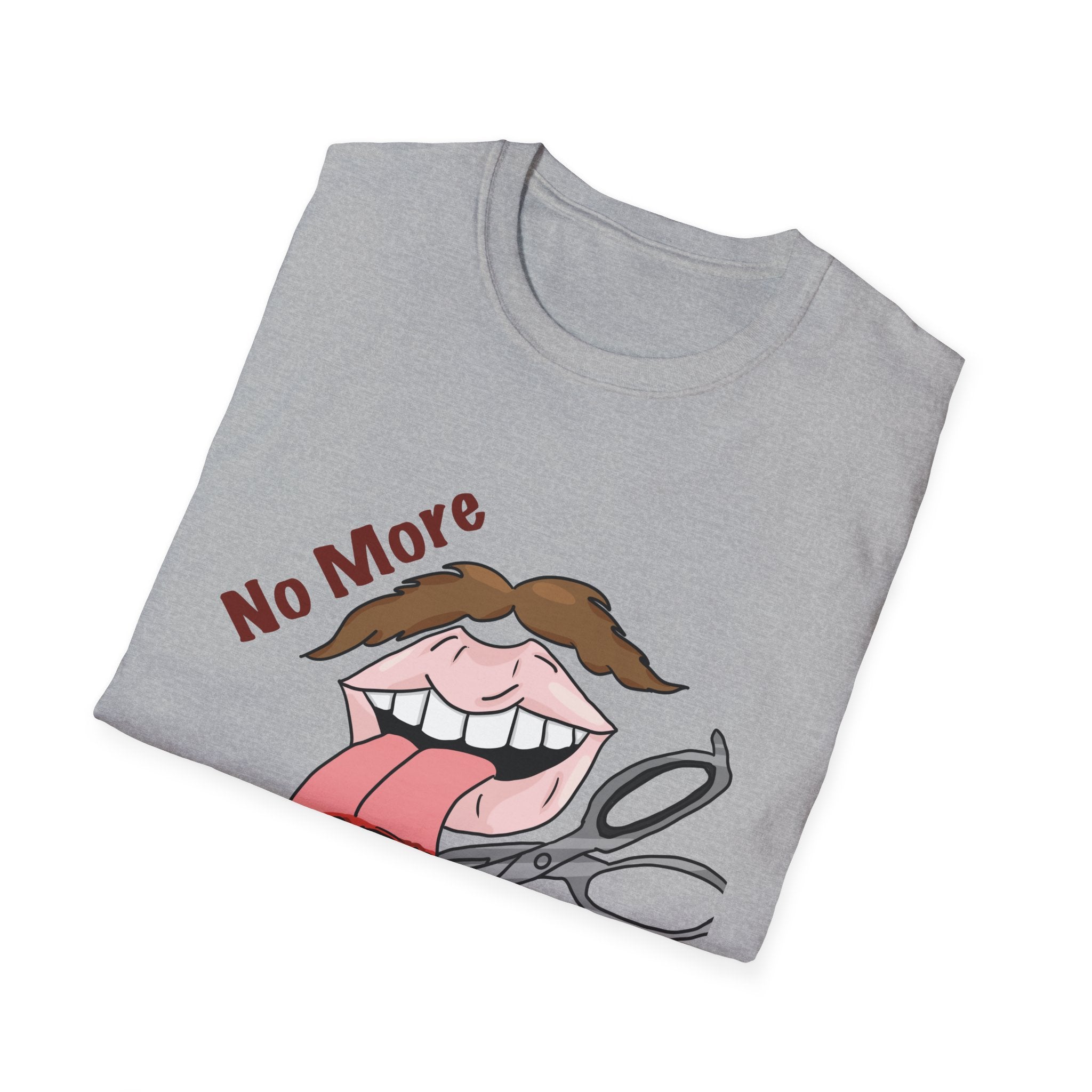 No More Lies T-Shirt — Graphic Scissors Cutting Tongue Design