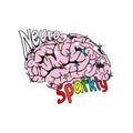 Neuro Sparkly Brain Kiss-Cut Sticker — Cute Pink Brain Design for Laptops & Journals
