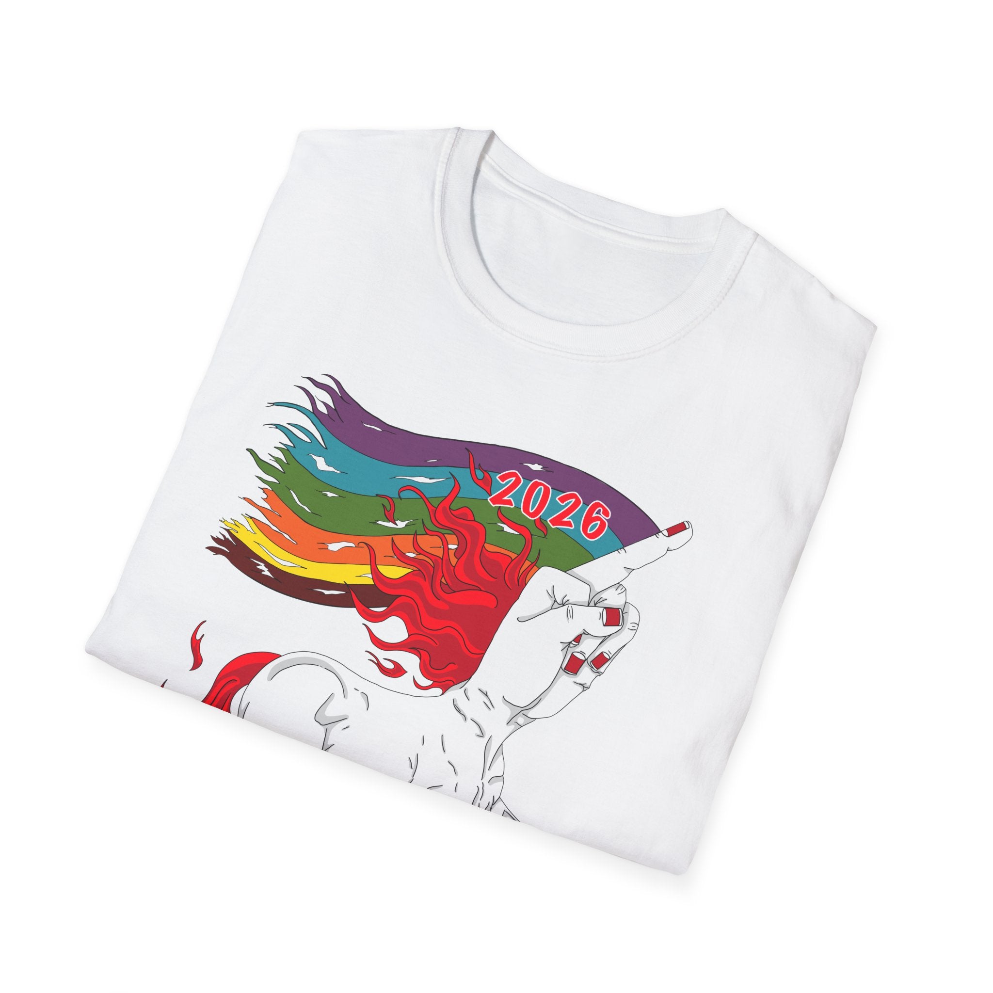 2026 Fire Horse Funny Pride Flag